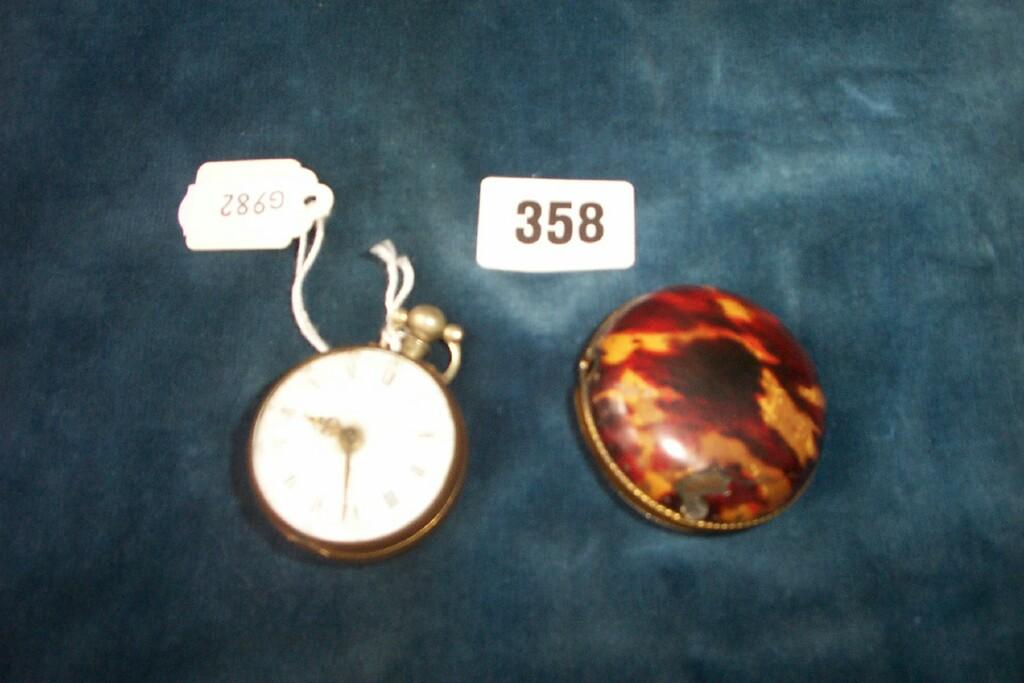 Appraisal: An th century pair cased Verge pocket watch by A