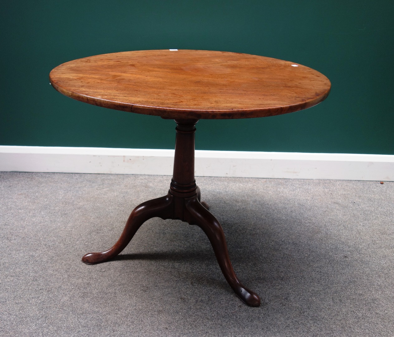 Appraisal: A mid- th century mahogany occasional table the one piece