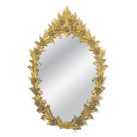 Appraisal: Neoclassical Style Carved Gilt-Wood Oval Mirror Estimate nbsp nbsp nbsp