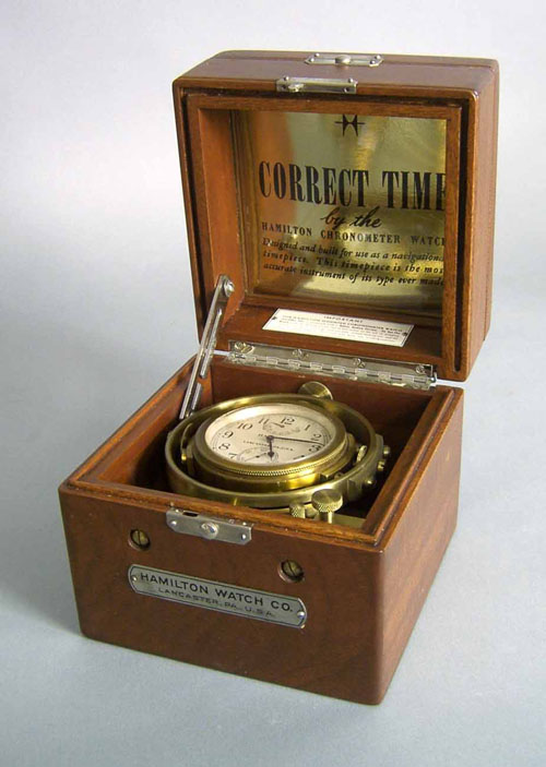 Appraisal: Hamilton Model marine chronometer the case marked US Navy