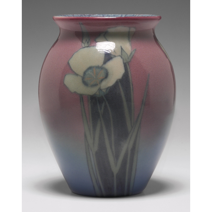 Appraisal: Fine Rookwood vase covered in a spotless Porcelain glaze with