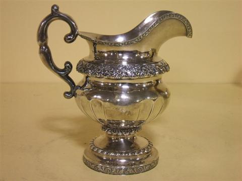 Appraisal: ENGLISH SILVER CREAM JUG London and maker's mark of FM