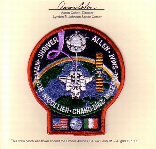 Appraisal: FLOWN Crew Patch from STS An approximately -inch diameter cloth