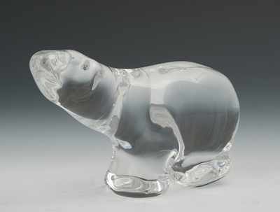 Appraisal: A Daum Nancy Crystal Mascot of Polar Bear Clear crystal