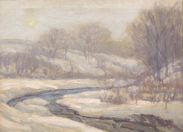 Appraisal: PENNSYLVANIA IMPRESSIONIST SCHOOL EARLY TH CENTURY x Winter landscape with