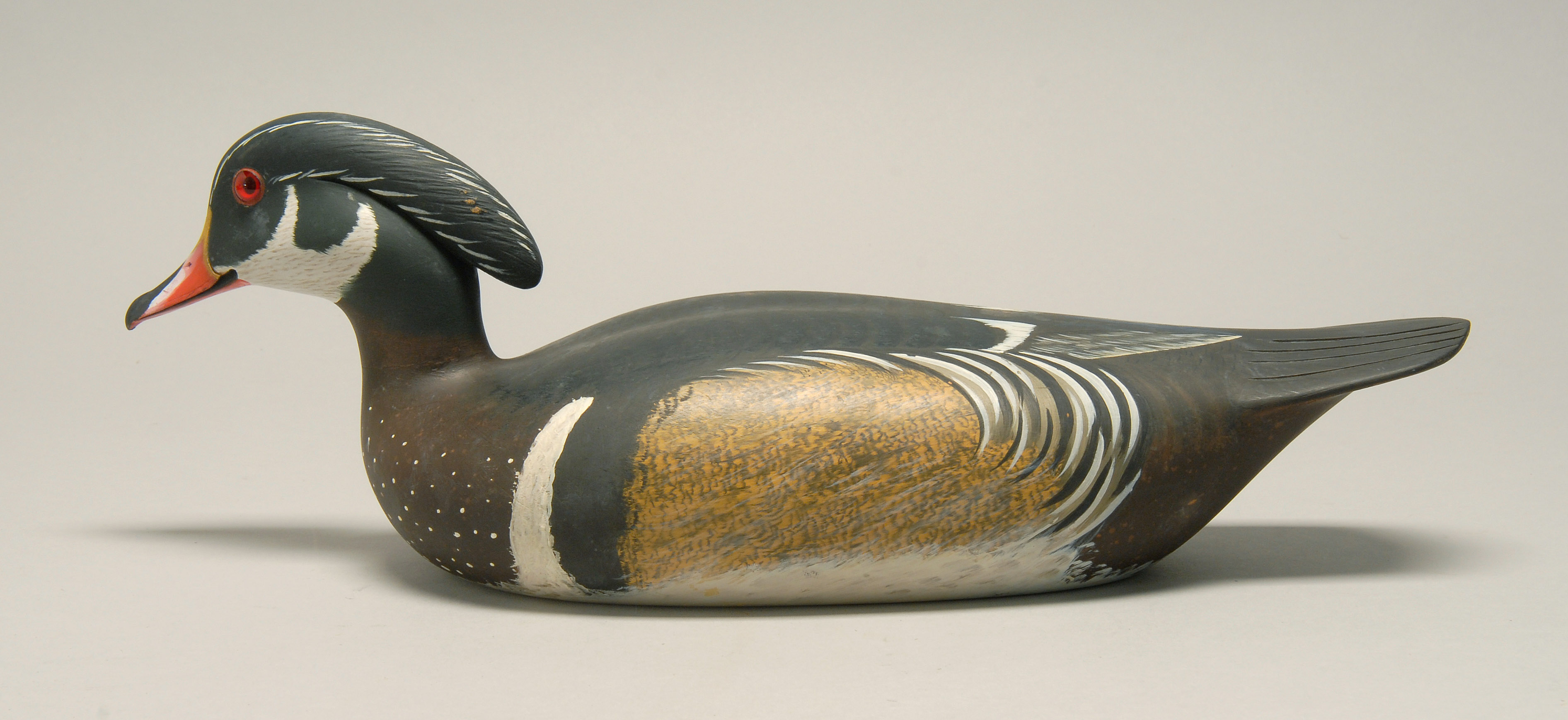 Appraisal: WOOD DUCK DRAKE DECOY By Marty Collins of Wareham Massachusetts