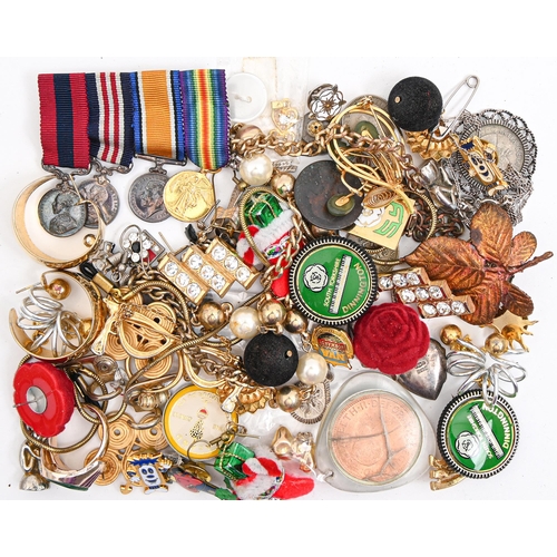 Appraisal: A group of miniature medals and miscellaneous costume jewellery etc