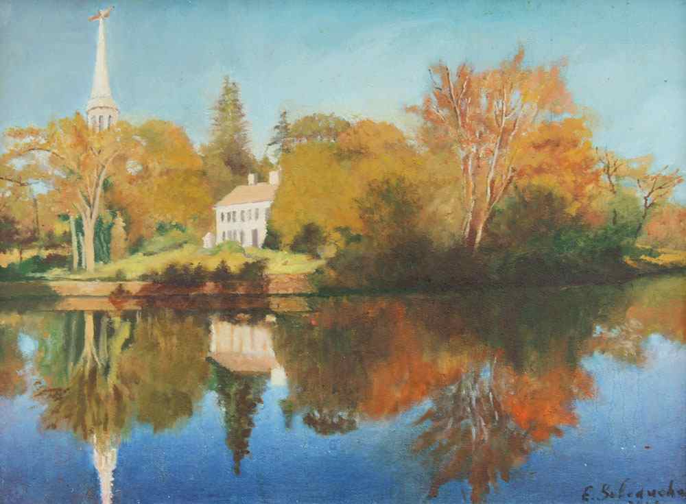 Appraisal: SOLODUCHA Efim Russian ''Cape Cod Autumn'' Oil Canvas '' x