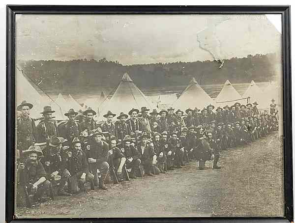 Appraisal: US Spanish-American War Company B rd New York Photograph Framed