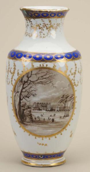 Appraisal: Large Paris Porcelain Vase Description th Century Blue bands overall