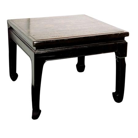 Appraisal: Chinese Export Black Lacquered Low Table Estimate -