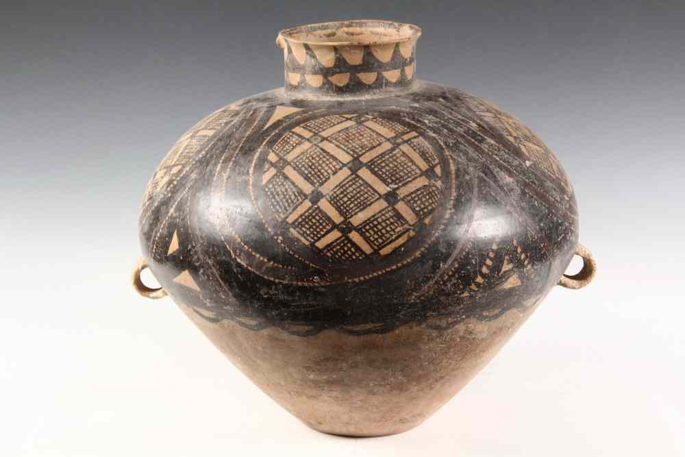 Appraisal: CHINESE NEOLITHIC POTTERY JAR- Banshan phase Majiayao culture circa -