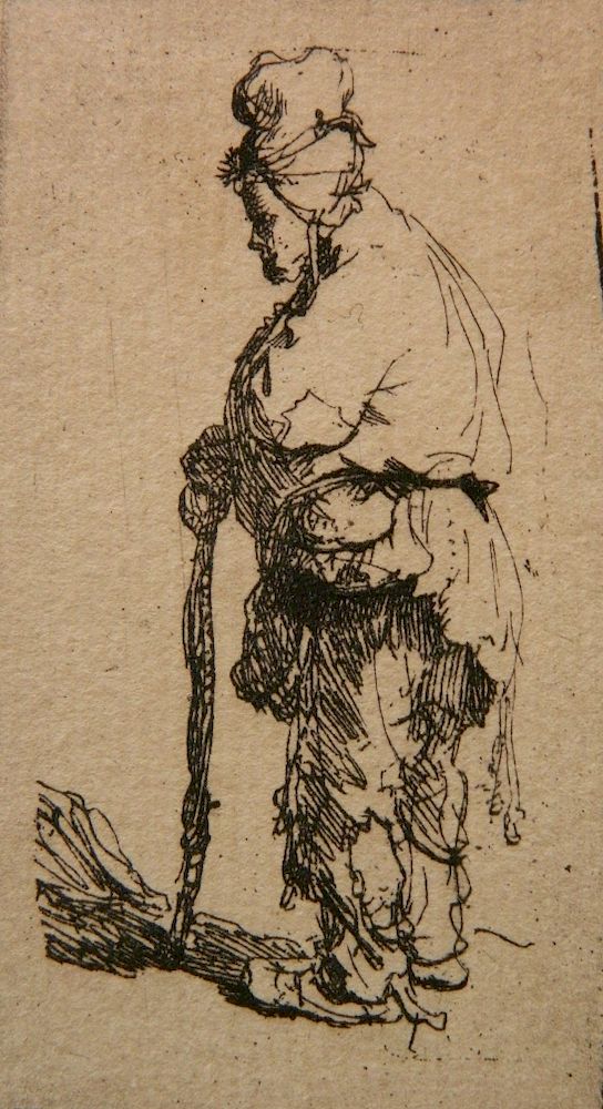 Appraisal: after Rembrandt etching after Rembrandt- Beggar- etching by Armand Durand