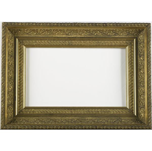 Appraisal: FRAME LOT Two includes large Victorian walnut frame together with