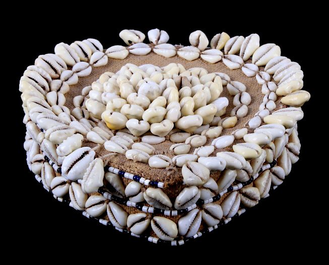 Appraisal: African Ivory Coast Cowrie Shell Tribal Crown Featured in this