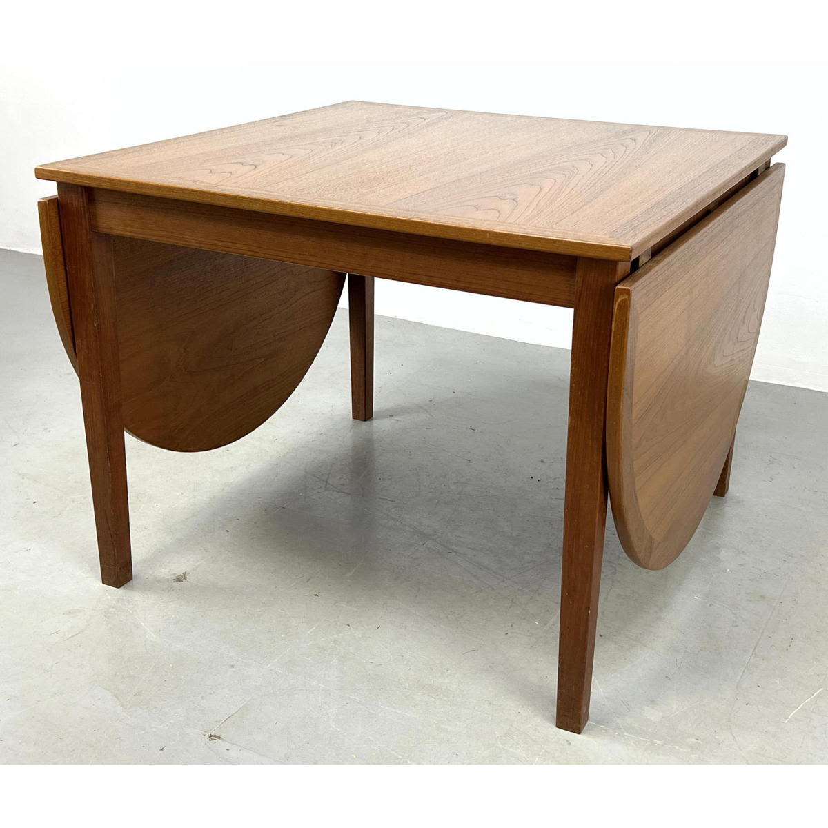 Appraisal: Danish Modern Teak Drop Side Dining Table Rounded Drop Sides