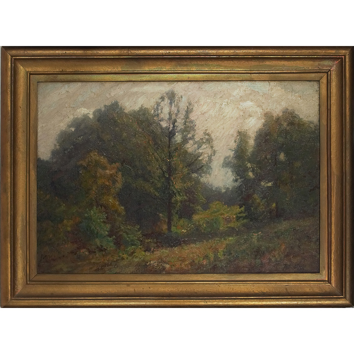 Appraisal: Theodore Clement Steele American - oil canvas Landscape signed framed