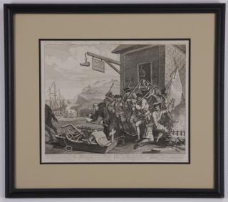 Appraisal: William Hogarth framed engravings th c Group of three late