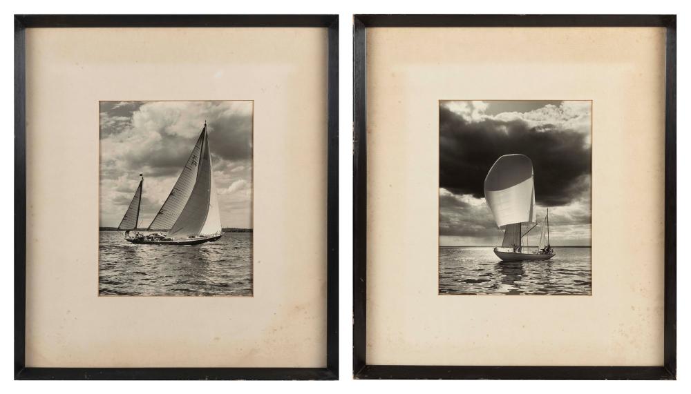 Appraisal: TWO MORRIS ROSENFELD PHOTOGRAPHS OF SAILING VESSELS X SIGHT FRAMED