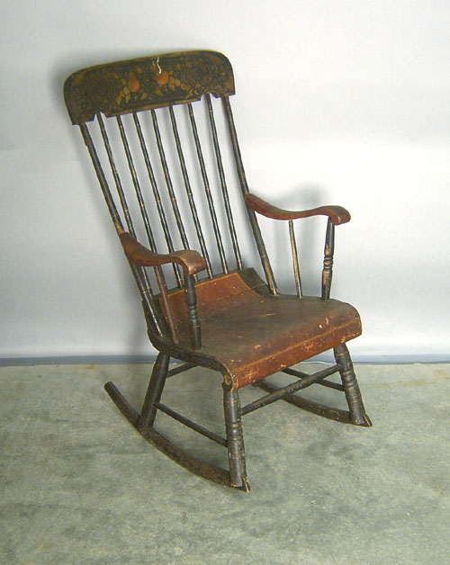 Appraisal: New England painted rocker th c