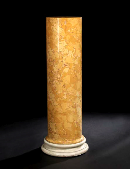 Appraisal: Attractive French Golden Scagliola Column in the Louis XVI style