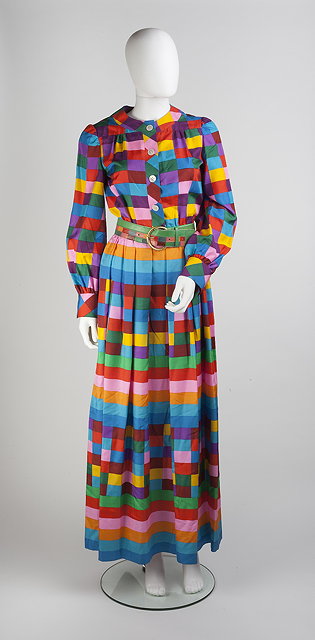 Appraisal: A s brightly coloured Valentino full length silk dress of