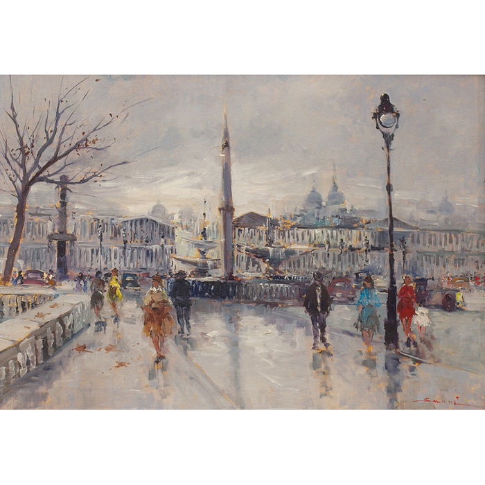 Appraisal: Domingo Maria Sanni European th century Paris c oil canvas