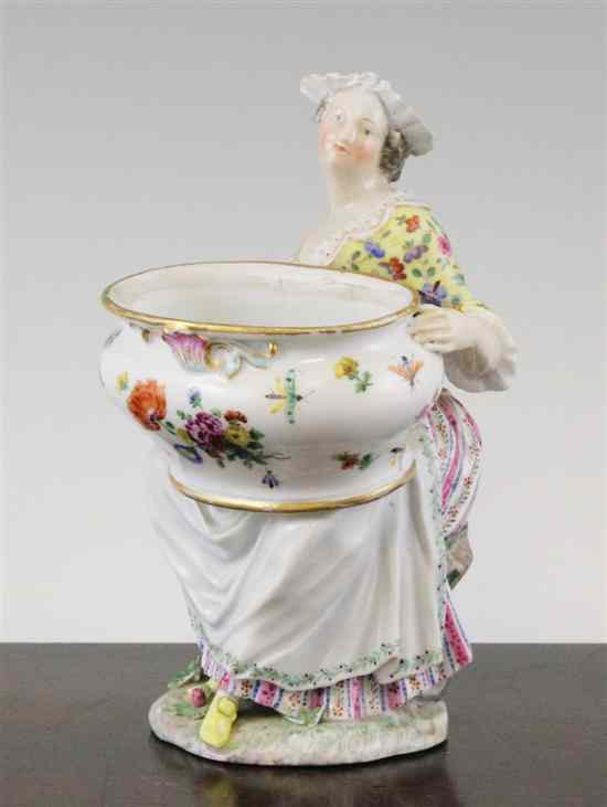 Appraisal: A Meissen sweetmeat figure th century modelled as a lady