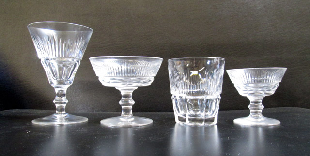 Appraisal: CUT CRYSTAL DRINKWARE SET twenty-seven pieces comprised of Old Fashioned