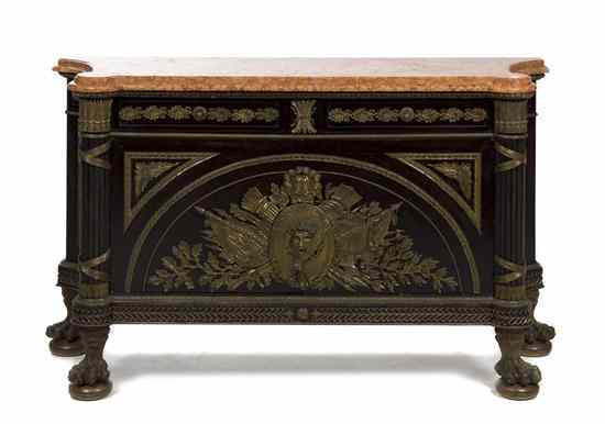 Appraisal: A Louis XVI Style Gilt Metal Mounted Console Cabinet having