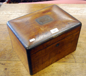 Appraisal: Victorian brass mounted dome top box