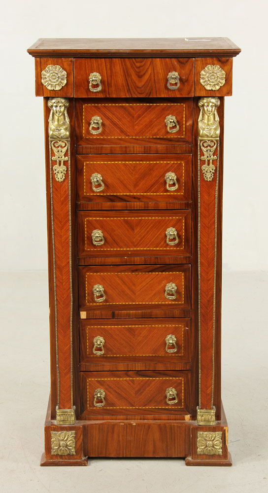 Appraisal: - French Empire Syle Chest French Empire style seven drawer