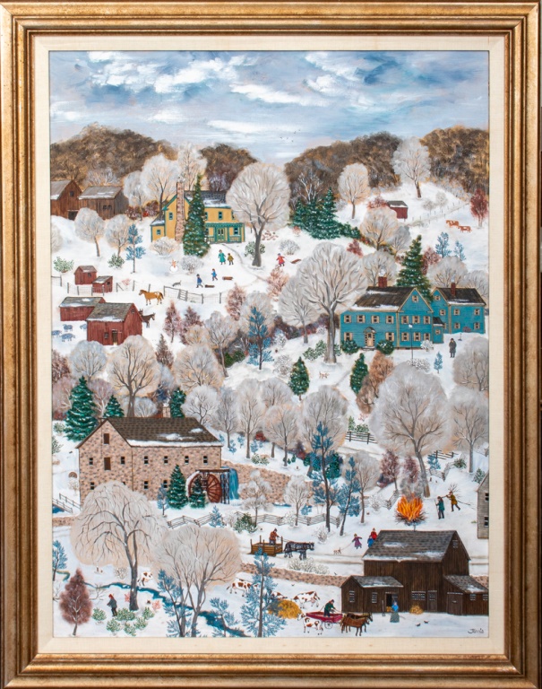 Appraisal: JANIS PRICE 'WINTER LANDSCAPE' OIL ON BOARD Janis Price American