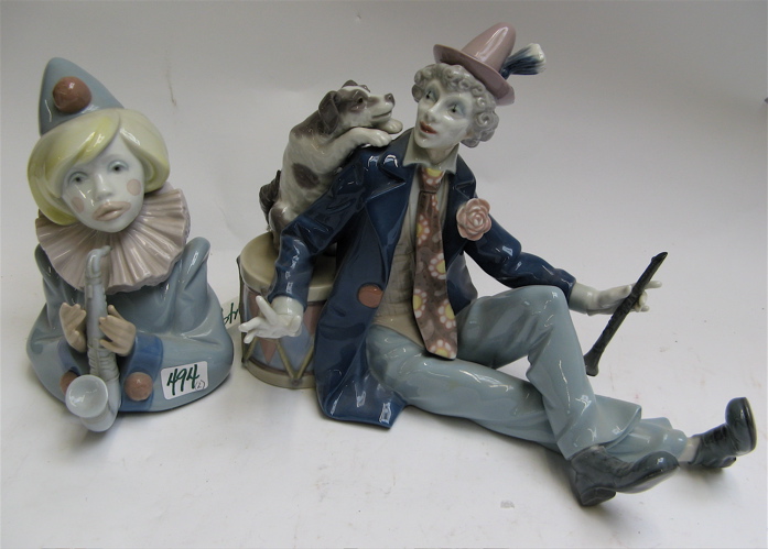 Appraisal: TWO LLADRO GLAZED PORCELAIN FIGURES Musical Partners - H by