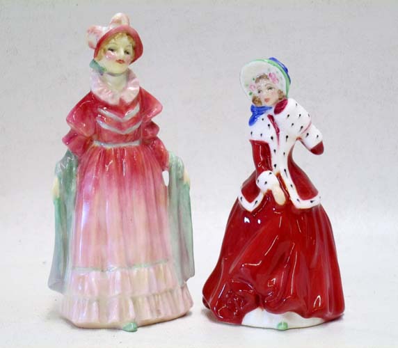 Appraisal: TWO ROYAL DOULTON PORCELAIN FIGURINES Norma M H and Christmas