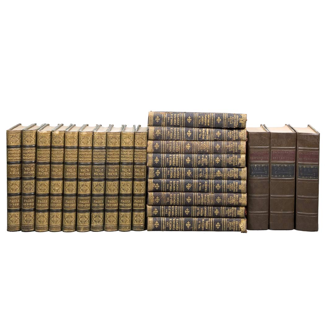 Appraisal: FINE BINDINGS Group of approximately thirty-two tall volumes being mostly