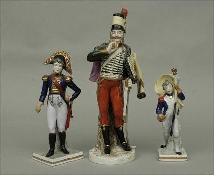 Appraisal: Misc Group of Three Porcelain Soldiers