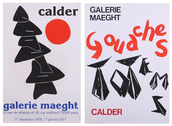 Appraisal: ALEXANDER CALDER American - STABILES GOUACHES and GALERIE MAEGHT THREE