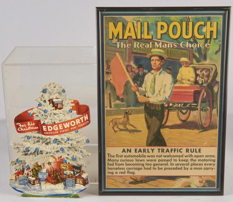 Appraisal: Lot of Mail Pouch Edgeworth Tobacco Ads Including - framed