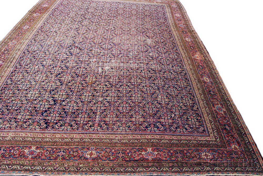 Appraisal: Fereghan Carpet West Persia th century several reweaves in the