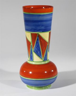 Appraisal: Original Bizarre' a Clarice Cliff vase designed by Clarice Cliff