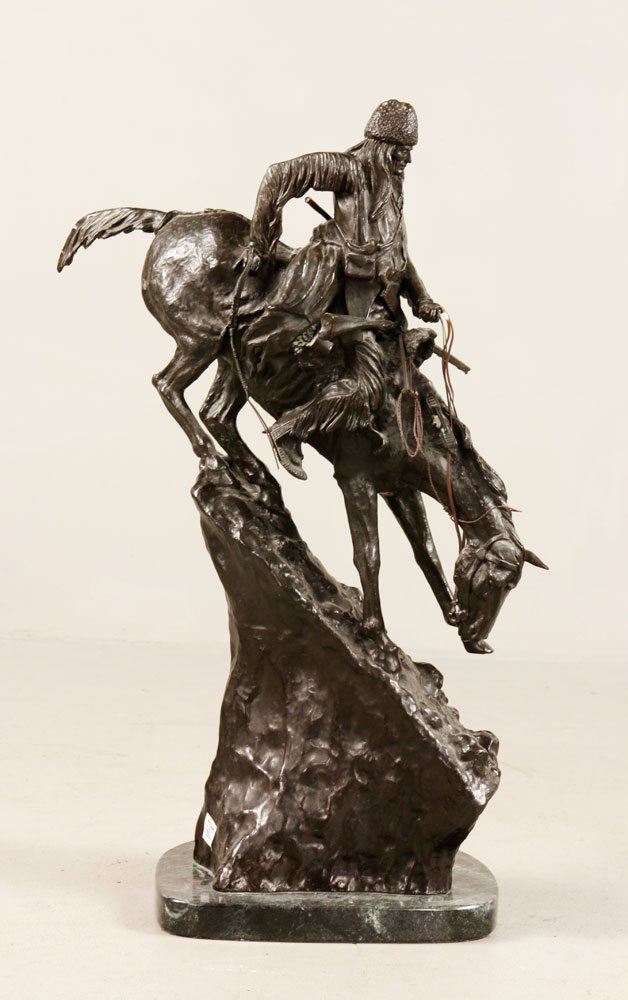 Appraisal: - Remington Mountain Man Bronze Sculpture Frederic Remington American -