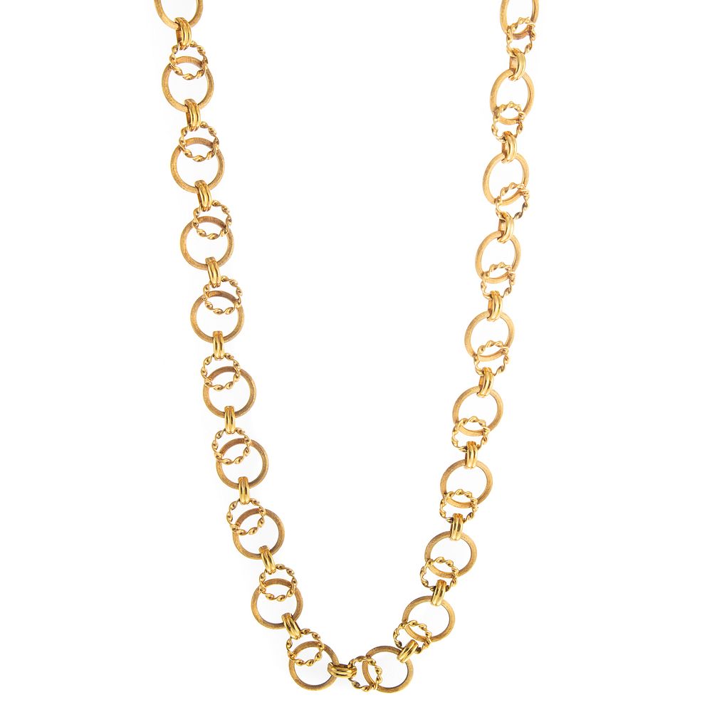 Appraisal: A Heavy Circle Link Chain in K Yellow Gold K