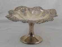 Appraisal: A hallmarked silver cake stand approx cm diameter x cm