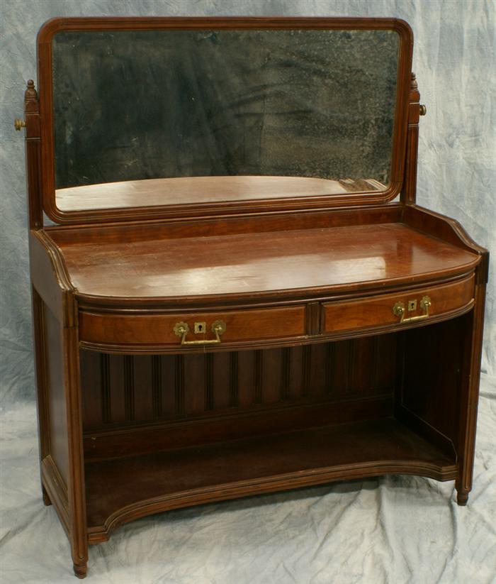 Appraisal: Herter Brothers mahogany dressing table with swinging mirror original brasses