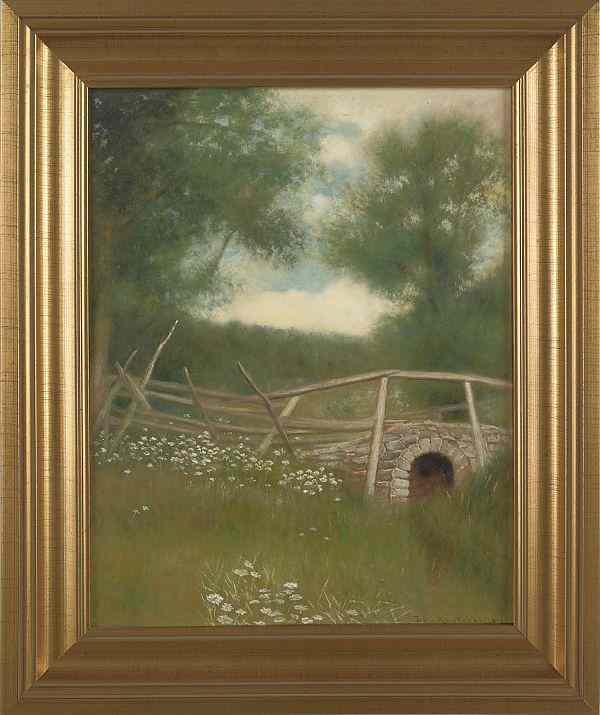 Appraisal: Ben Austrian American - oil on board landscape signed lower