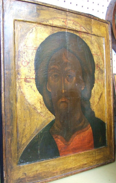 Appraisal: A Russian Icon th century painted with the head of