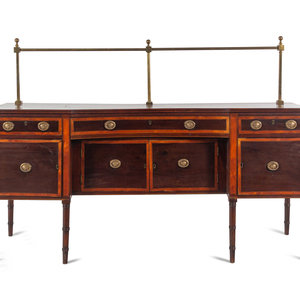 Appraisal: A George III Style Mahogany Sideboard th Century Height to