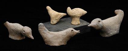 Appraisal: Misc Group of Terracotta Bird Fragments