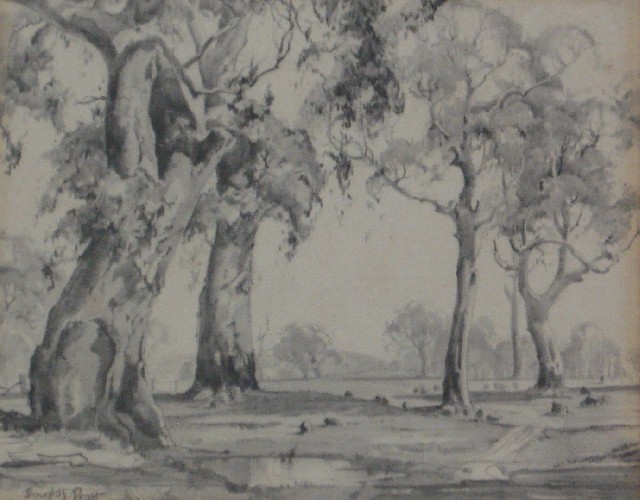 Appraisal: Douglas Fieldew Pratt - Landscape pencil on paper signed 'Douglas